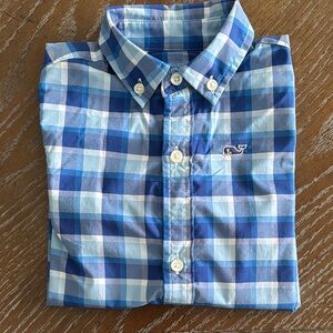Vineyard Vines Blue & Light Blue Plaid Button-Down Shirt - Boys 3T